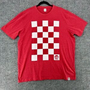 Pizza Hut Checkerboard T Shirt 2X Red Graphic New No Tags Mens